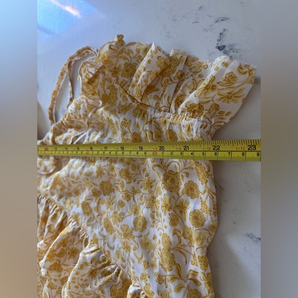 Old Navy Women’s Ruffled Satin Golden Floral Sleeveless Maxi Dress size XL - Picture 8 of 12